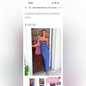 Navy Blue Cabana Nights Slip Dress